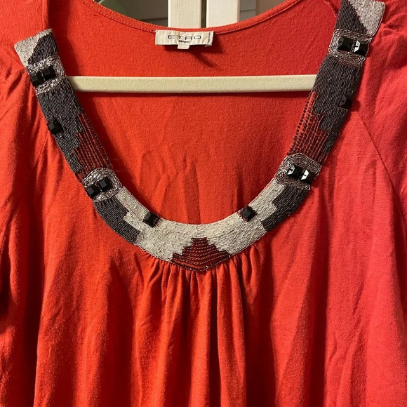 ETRO CORAL BEADED TOP - Picture 4 of 5